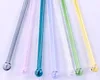Round Head Glass Straw Creative Colorful Glass Straws Reusable Milk Drinking Straws Bar Party Supplies Wholesale