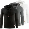 MÁS Tamaño 5XL Sudaderas con capucha para hombre GYM Jogger Sudaderas con capucha delgadas Hombre Moda Sudaderas con capucha casuales Tops Hommes Color sólido Sudaderas con capucha Suéteres