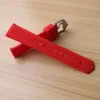 Red WatchBands 12mm 14mm 16mm 18mm 19mm 20mm 21mm 22mm 24mm 26mm 28mm Silikon Rubber Watch Straps Steel Pin Buckle Soft Watch Ban243p