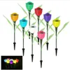 8Colors Hot Sale Outdoor Garden Solar LED Light Solar Powered LED Tulip Home Lawn Lamps Landscape Night Flower Lamp Halloween lamp