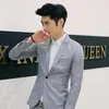 Solid Color Korean Slim Fit Casual Blazer Leisure Suit Men's suit Single Button