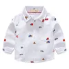 2018 Nowy przylot Enfant Boys Koszulki Śliczne samochody Wzór bawełniany ubrania dla dzieci długie rękawy bluzki dla chłopców koszula 4245978