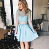 söt blå prom klänningar