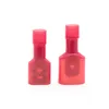 50 PCS FDFN / MDFN1.25-250 Vermelho 6.3 MM MaleFemale Carro Totalmente Isolado Pá Friso conector Terminais de Terminais de Auto Nylon