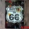 Whole 40 Styles Route 66 Retro Metal Signs Tin Painting Home Decor Posters Crafts Supplies Wall Art Pictures Decor Xmas Gift8904009