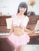 Сексуальное белье Школьная форма Студент Косплей Эротический костюм Sailor Ролевая игра Сексуальная одежда Мини Tops клетчатые юбки для женщин девочек