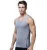 Partihandel-2018 Ny Pro Speed ​​Training Sports Tights Vest Män Running Elastic Fitness Kläder Kortärmad T-shirt Tee 3 Färger Grå