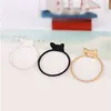 Venda quente 1 pc bonito popular quente mulheres douradas anel buceta gato tamanho livre strass moda jóias presente