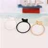 Hot Sale 1PC Cute Popular Hot Golden Women Ring Pussy Cat Free Size Rhinestones Fashion Jewelry Gift