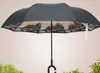 C-ручной ветрозащитный обратный двойной слой перевернутый зонтик Внутренний на сами стойку ветрозащитные зонтики 40 дизайн 2022