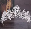 NY DIAMOND CROWN CROWN SILVER HANDMADE Huvudbotten Brud Bridal Wedding Dress Bridal Ornament2977651