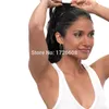 Clipe de rabo de cavalo longo na extensão de cabelo da cauda de pônei para mulheres negras Envoltório na peça de cabelo Estilo reto 100% Top Quality frete grátis