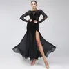 Stage Wear Black Sexy Ballroom Dress Women Dance Competition Red Flamenco Dresses Foxtrot Tango Costume Rumba