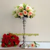 tavoli centrali per fiori in ferro chorme all'ingrosso, fiori decorativi per matrimoni in cristallo con cascata centrotavola per fiori da matrimonio best0220