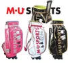 1PC Top Luxury M-U SPORTS Women Ladies Golf Bag Cart bag With Wheels and Pull Rod Top Crystal PU Material