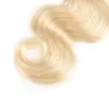 Brésilien Body Wave Hoils Human Packs with Close 613 Bundles blonds avec des cheveux frontaux brésiliens frontaux brésiliens vagues ondulées 6115312