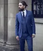 Abiti da uomo di alta qualità Abiti da sposo slim fit Smoking da sposa Tre pezzi Due bottoni Blazer firmati Abito formale (giacca + pantaloni + gilet)