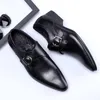 Zapatos de oficina con correa de monje para hombre, zapatos de cuero de negocios para hombre, zapatos para boda, negro, talla grande 48, zapatos de vestir chaussure mariage homme