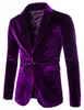 Abito classico da uomo Slim Solid Wedding Groom Wear Blazer maschile Risvolto Tasca Bordatura Design Cappotto in velluto a coste Costume da uomo Mariage