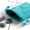 50pcs lot Lake Blue Velvet Bag 5x7cm Mini Charms Jewelry Packaging Bags Wedding Decoration Velvet Drawstring Pouch Gift Bag2677