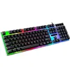 USB Wired Backlights Toetsenbord en muis Combo's Suspension Keys en Optical Rainbow Lights Gaming Keyboard voor Desktop Laptop 2 stuks G21