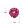 10mm Joyería nuevo Rhinestone Mix Colors blanco Nueva bola de discoteca cuentas de arcilla Shamballal Crystal Ball DIY Beads