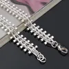 18nch Silver Plated Necklace 10pcs Clavicular chain Necklace 925 stamped for women and Men fashion Jewelry8296756