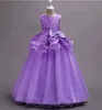 Children Costumes Long Style Lace Flower Girls Dresses Layers Korean Party Wear for 5-16 years old kids