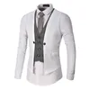 2017 Nya klänningvästar för män Slim Fit Mens kostym Vest Male Waistcoat Gilet Homme Casual Ärmlös Formell Business Jacket