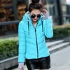 Automne Hiver Veste Femmes Manteau À Capuchon Femme Vers Le Bas Parka Couleur Bonbon Mince Chaud Coton Rembourré Veste De Base Femmes Tops Filles 2018 L18101001