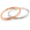 Fashionable Deign Rose Gold / White Gold Plated Womens Bangle Crystal Tjeckiska Rhinestone Armband till salu