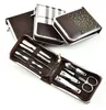 Wholesale-9 in 1 nail care set Kit Nail Clipper with PU Leather Case for Men Lady Girl FREE SHIPPING407
