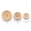 100pcs/lot Mixed Wooden Buttons Natural Color Round 4-Holes Sewing Scrapbooking DIY Buttons Sewing Accessories Wholesale Price