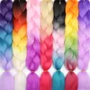 Ombre tressage cheveux kanekalon synthétique xpression Crochet cheveux torsion 24 pouces 100g Ombre deux tons Jumbo tresse extensions de cheveux