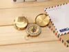 Useful Outdoor Sport Camping Hiking Portable Brass Pocket Golden Fluorescence Compass Navigation Camping Tools toy