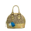 Moda Borse per bambini Bambini Ragazze Borse da principessa Bella conchiglia Paillettes Ciondolo Design Tote Adolescenti Borse a tracolla inclinate Regali di Natale