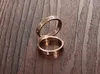 Roman letter cutout Women's Diamond Ring ladies fashion rose gold ring Roman numeral silver rings Women's Band Rings294S