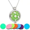 8 styles Aromatherapy Essential Oil Diffuser Necklace magnet close Locket Pendant necklace with 5pads and chains necklaces Jewelry