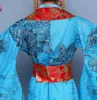 Hanfu Mulheres Roupas Étnicas Tradicionais Real Senhora Chinês Vestido de Palco Azul Hanfu Cosplay Asiático traje nacional Traje Chinês Antigo