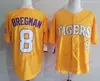 Custom LSU Tigers # 8 Alex Bregman 10 Aaron Nola 17 D. J. DJ LeMaHieu 5 Aaron Hill College Baseball Jerseys Purple Gold Yellow White7967969