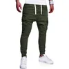 Vertvie Gym Men Pants Multi-pocket Harem Joggers Pants 2018 Male Trousers Pencil Pant Solid Multi-pocket Running Pant Sweatpant