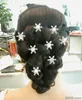 Silver Plated Crystal Snowflakes headdress Bridal Wedding hairpins for hair women Hair Clips