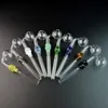 Wholesale Skull Mini Glass Smoking Pipes Colorful Pyrex Oil Burner Glass Pipes Staight Tube Spoon Pipe SW21