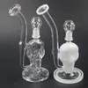 8" Dab Rig Glasbong Wasserpfeifen Quarz Banger Bowl Honeycomb Perc Pink Bongs Heady Mini Pfeifenwachs Bohrinseln Bubbler Wasserpfeifen Becher