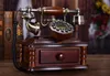 Telefono antico cinese in legno massello Telefono fisso antiquato creativo di moda americana di rete fissa domestica europea retrò