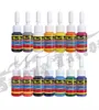 Оптово-Ophir 269PCS / комплект татуировки Kit Chine Gun 7Colors Tattoo inks Пигментная индукция татуировки Машина для новичка Тело Tatto Art