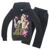 jojo siwa meisjes broeken outfits herfst kinderen hoodies sweatshirts + lange broek 2 stks pakken bedrukte kinderen casual kleding sets C3915