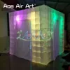 Tienda de cabina de fotos inflable en forma de cubo con iluminación Led colorida para alquiler de bodas y eventos