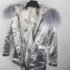 2018 Nouvelle veste d'hiver Femmes enrober Mongolia mouton Collier de fourrure de fourrure