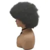 Peruker Korta peruker Afro Kinkly Curly svart syntetisk peruk för kvinnor afroamerikanska naturliga hårhår Högtemperaturfiber